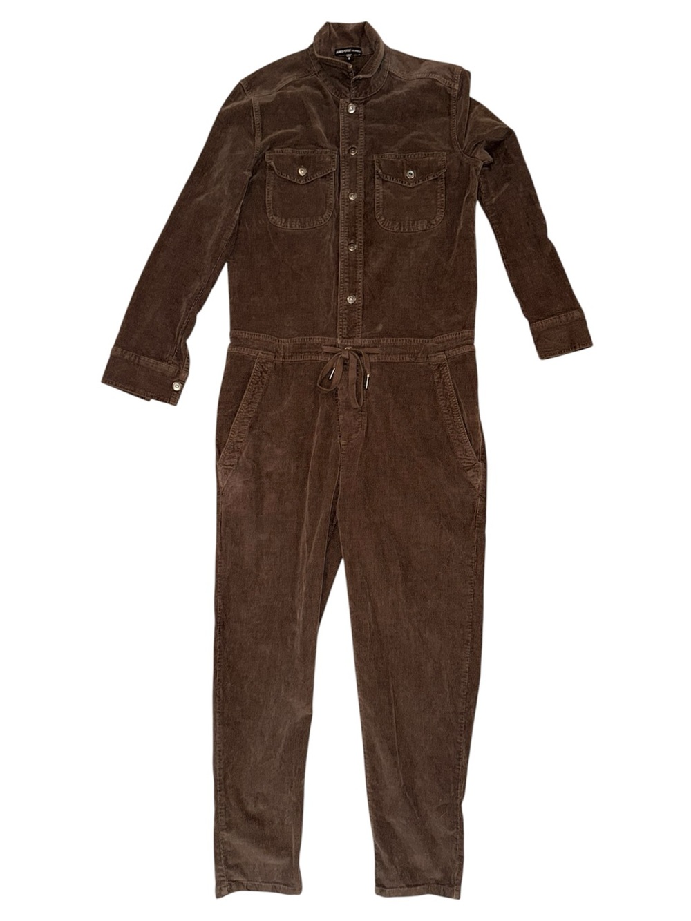 James Perse Brown Corduroy Utility Jumpsuit Size 0 EUC